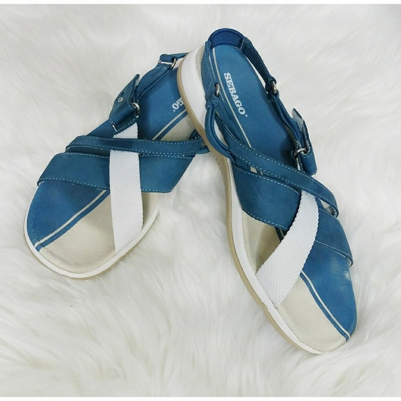 Sebago Sanbar Sling Pacific Blue Sandals 7M - Picture 1 of 5